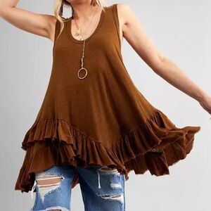 Free People Shimmy Sasha Tank Cinnamon NWT Medium